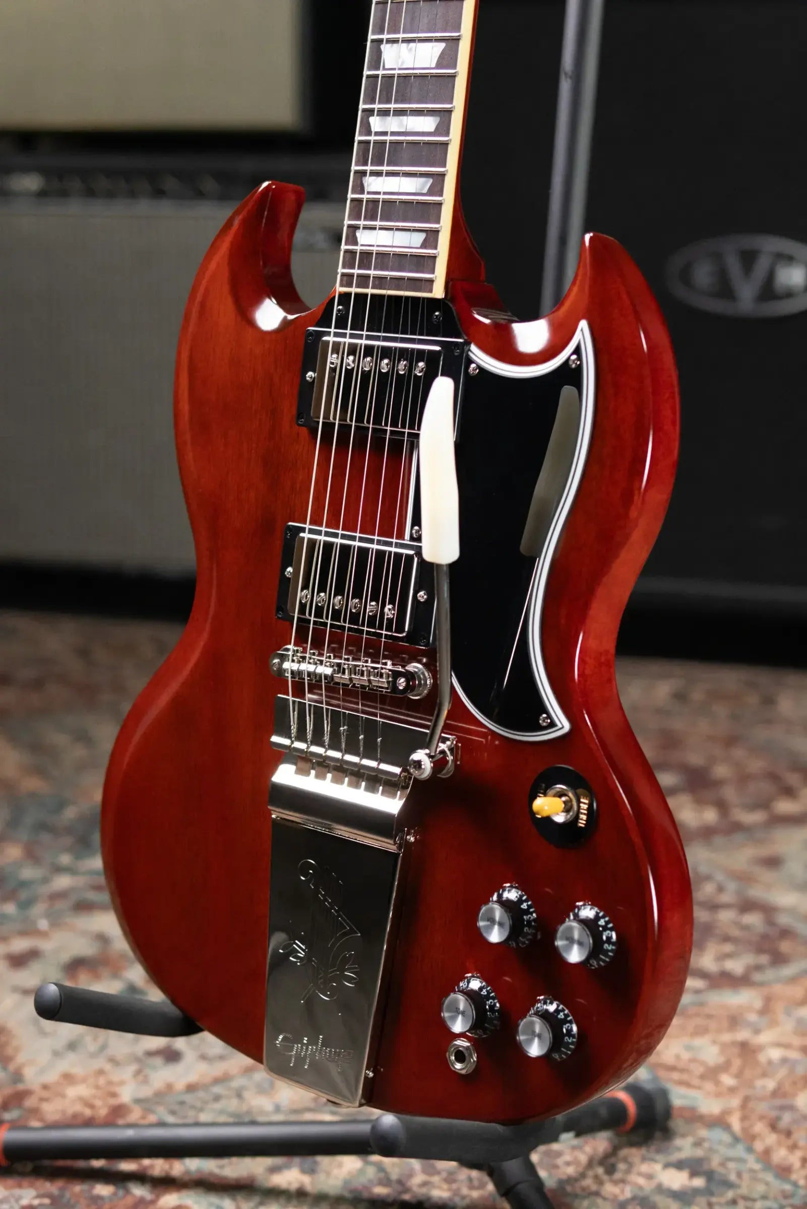 Epiphone 1964 SG Standard with Maestro Vibrola Reissue Electric Guitar - Cherry Red with Hardshell Case - Used