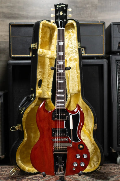 Epiphone 1964 SG Standard with Maestro Vibrola Reissue Electric Guitar - Cherry Red with Hardshell Case - Used