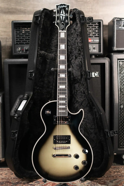 Epiphone Adam Jones 1979 Les Paul Custom Electric Guitar - Antique Silverburst with Hardshell Case