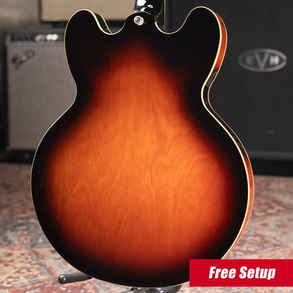 Epiphone Bonehead Signature Riviera Electric Guitar - Dark Tobacco Sunburst with Hardshell Case