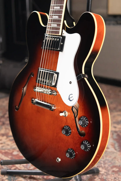 Epiphone Bonehead Signature Riviera Electric Guitar - Dark Tobacco Sunburst with Hardshell Case
