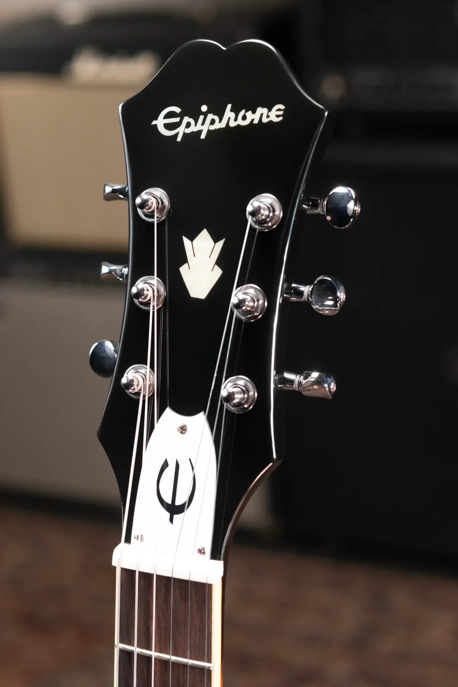 Epiphone Bonehead Signature Riviera Electric Guitar - Dark Tobacco Sunburst with Hardshell Case