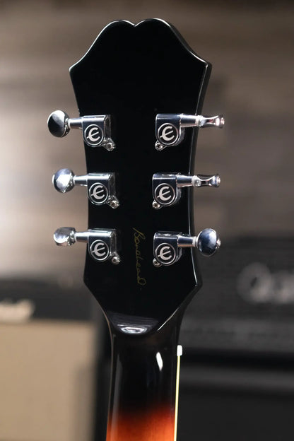 Epiphone Bonehead Signature Riviera Electric Guitar - Dark Tobacco Sunburst with Hardshell Case