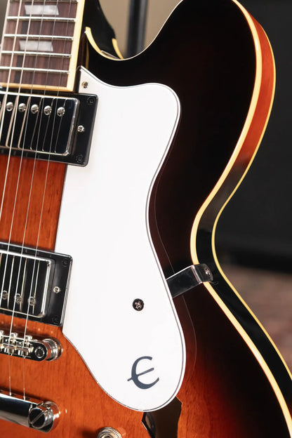 Epiphone Bonehead Signature Riviera Electric Guitar - Dark Tobacco Sunburst with Hardshell Case