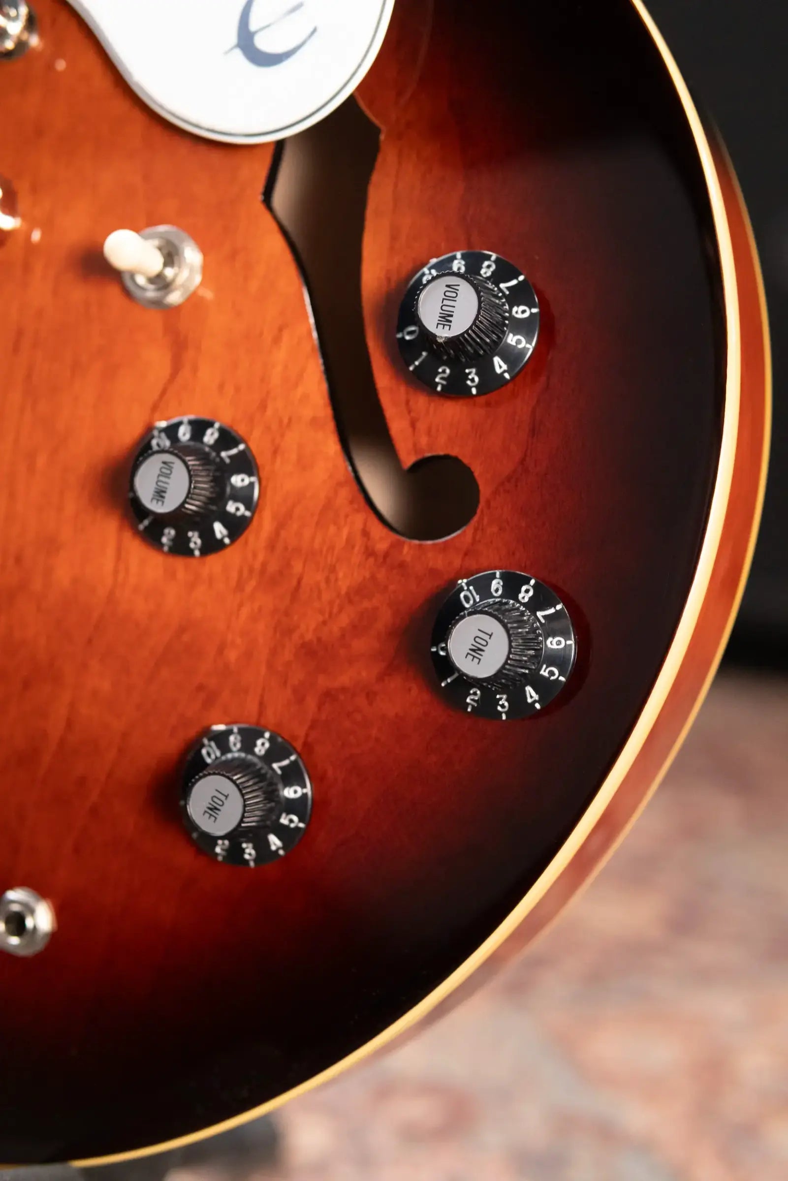 Epiphone Bonehead Signature Riviera Electric Guitar - Dark Tobacco Sunburst with Hardshell Case