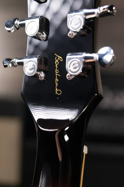 Epiphone Bonehead Signature Riviera Electric Guitar - Dark Tobacco Sunburst with Hardshell Case