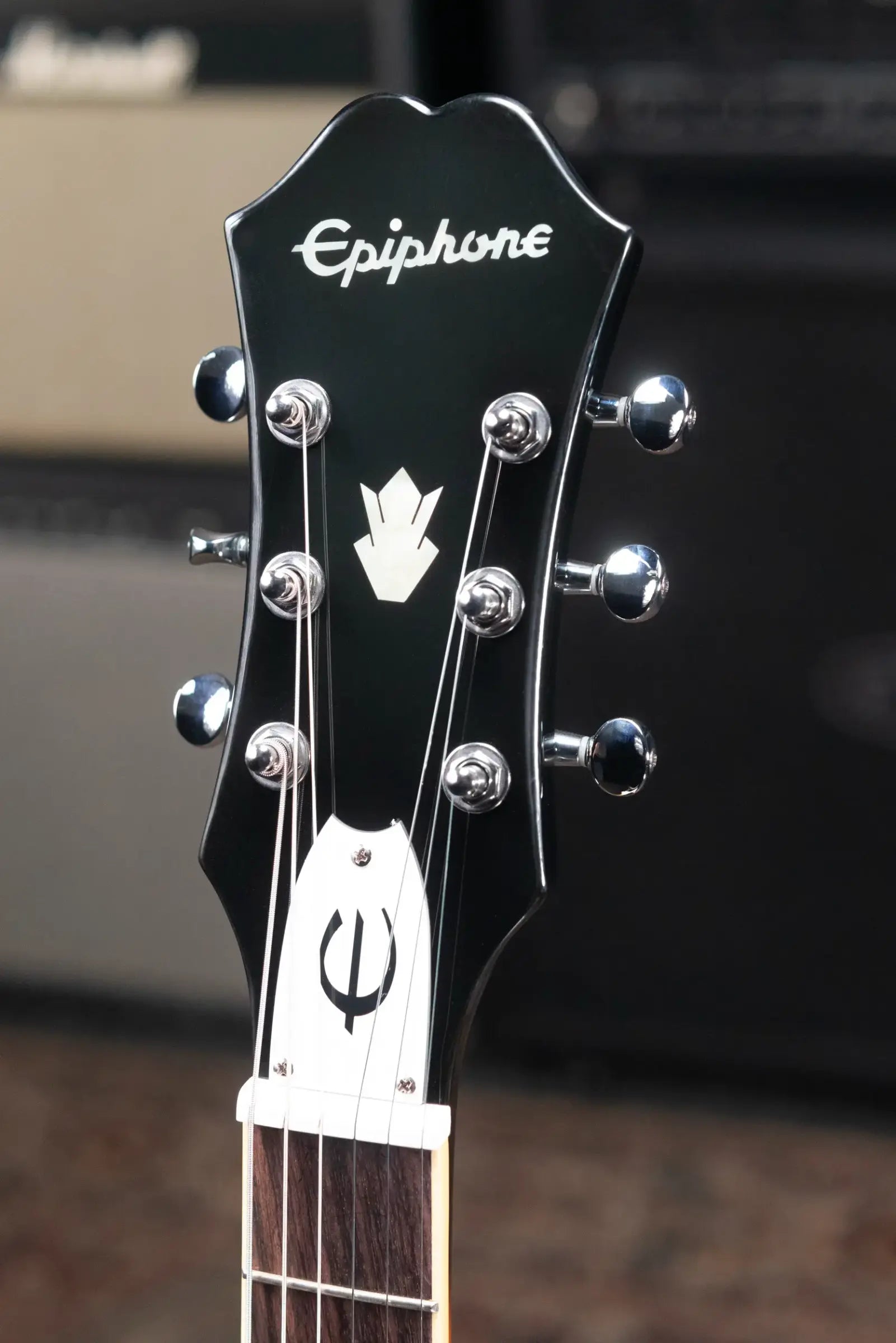 Epiphone Bonehead Signature Riviera Semi-Hollow Electric Guitar - Dark Tobacco Sunburst with Hardshell Case