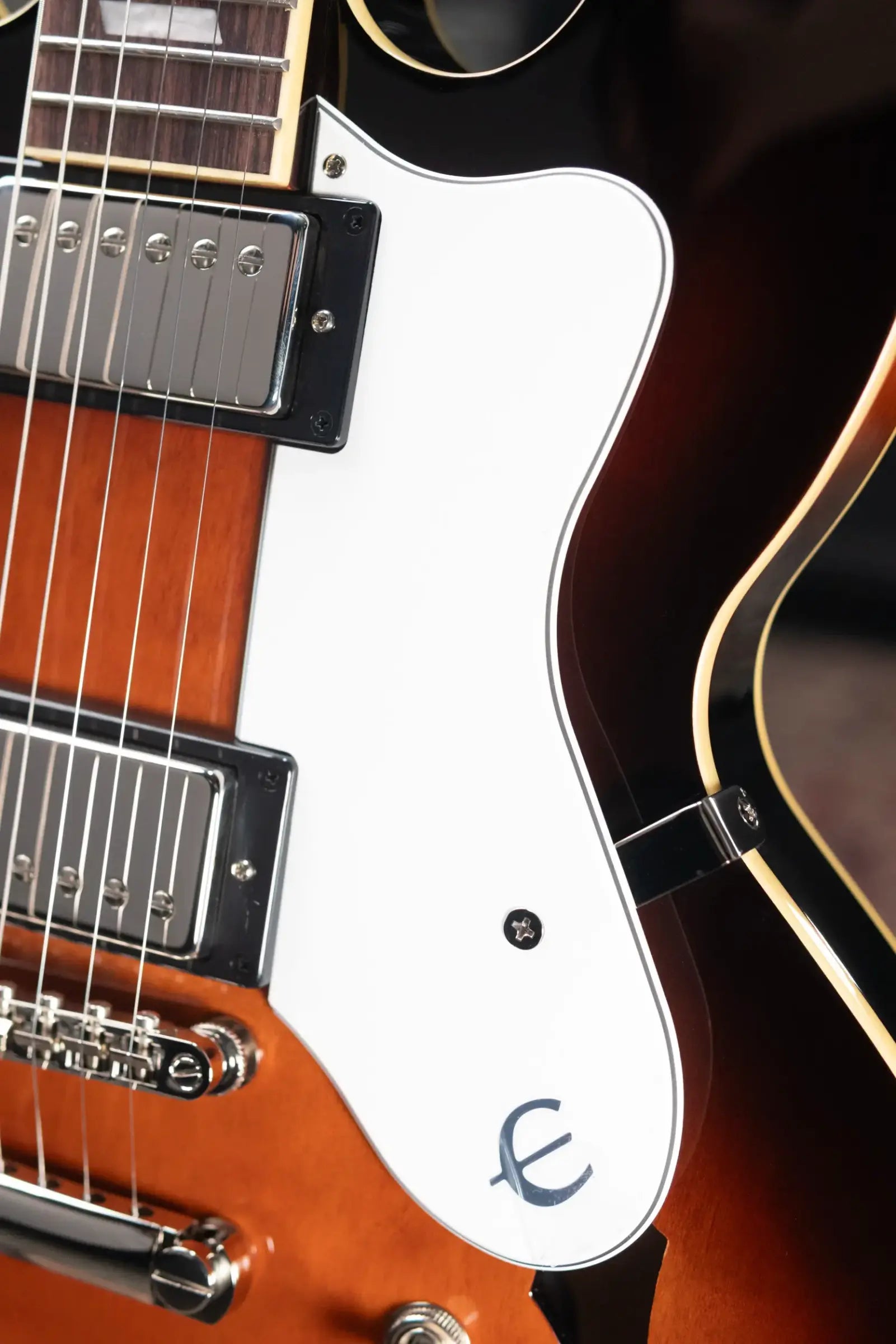 Epiphone Bonehead Signature Riviera Semi-Hollow Electric Guitar - Dark Tobacco Sunburst with Hardshell Case