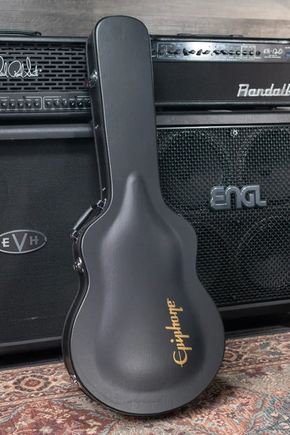 Epiphone Bonehead Signature Riviera Semi-Hollow Electric Guitar - Dark Tobacco Sunburst with Hardshell Case