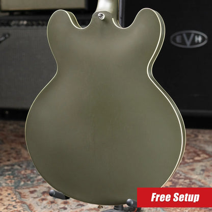 Epiphone Casino Worn Electric Guitar - Olive Drab with Gig Bag - Used