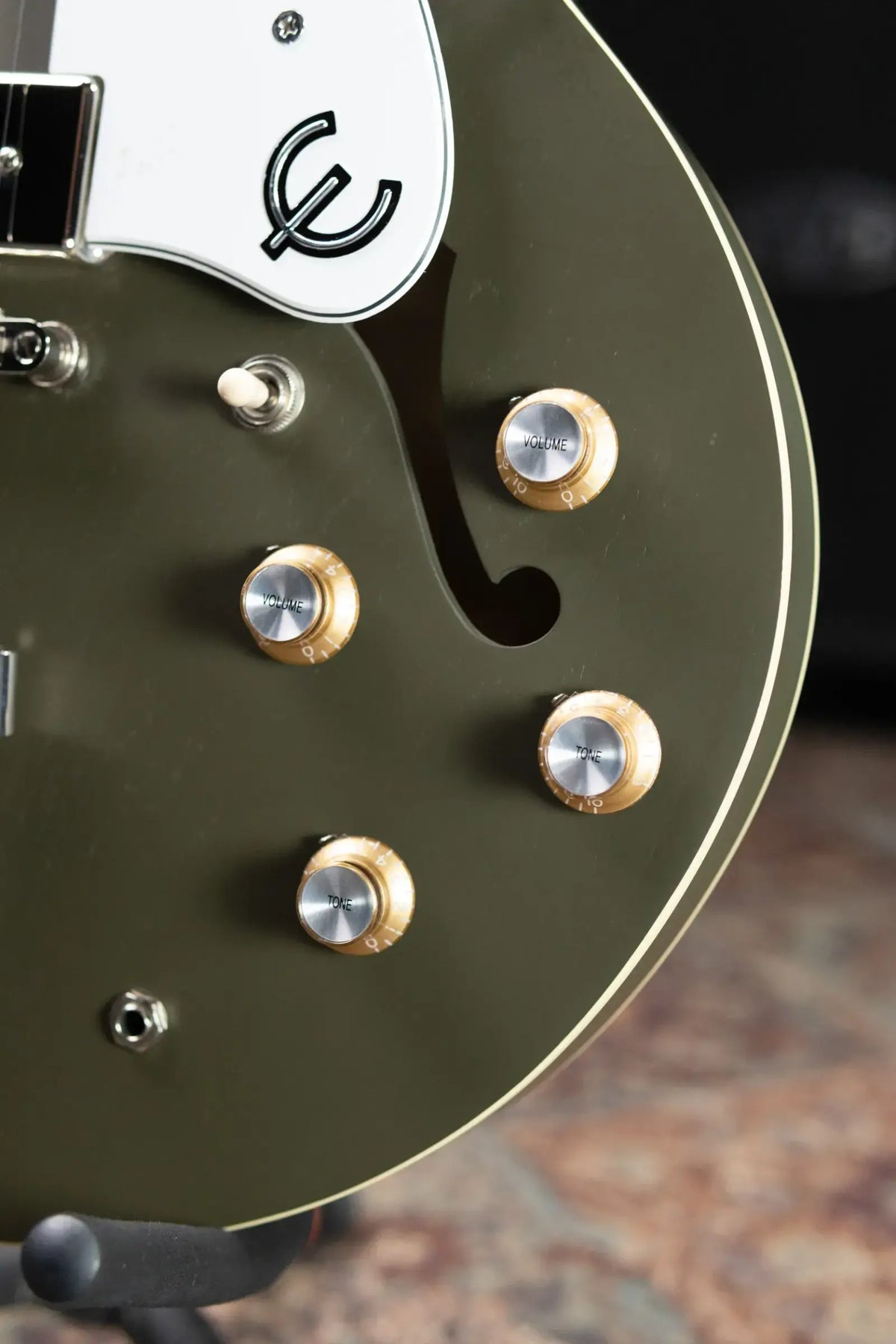 Epiphone Casino Worn Electric Guitar - Olive Drab with Gig Bag - Used