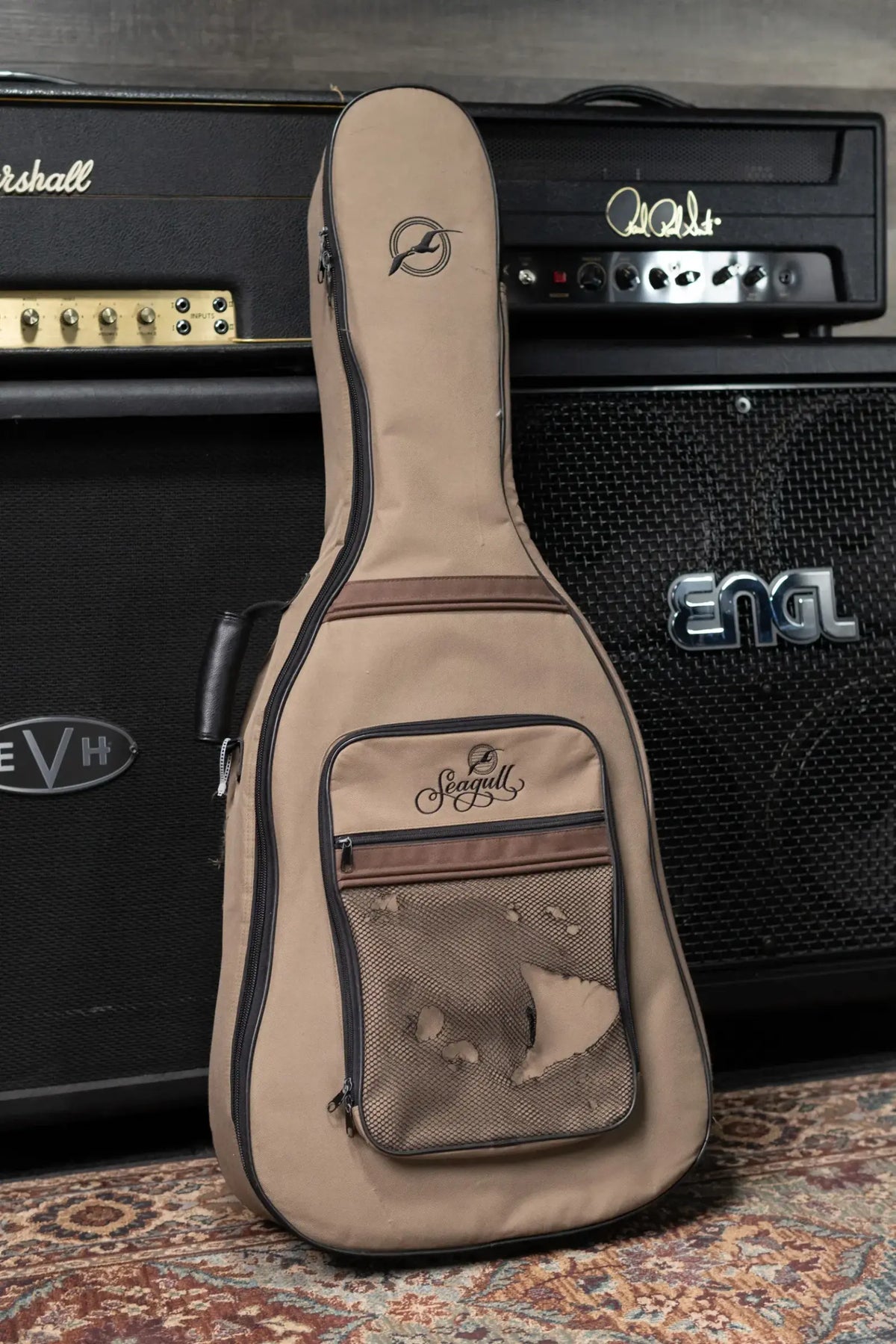 Epiphone Casino Worn Electric Guitar - Olive Drab with Gig Bag - Used
