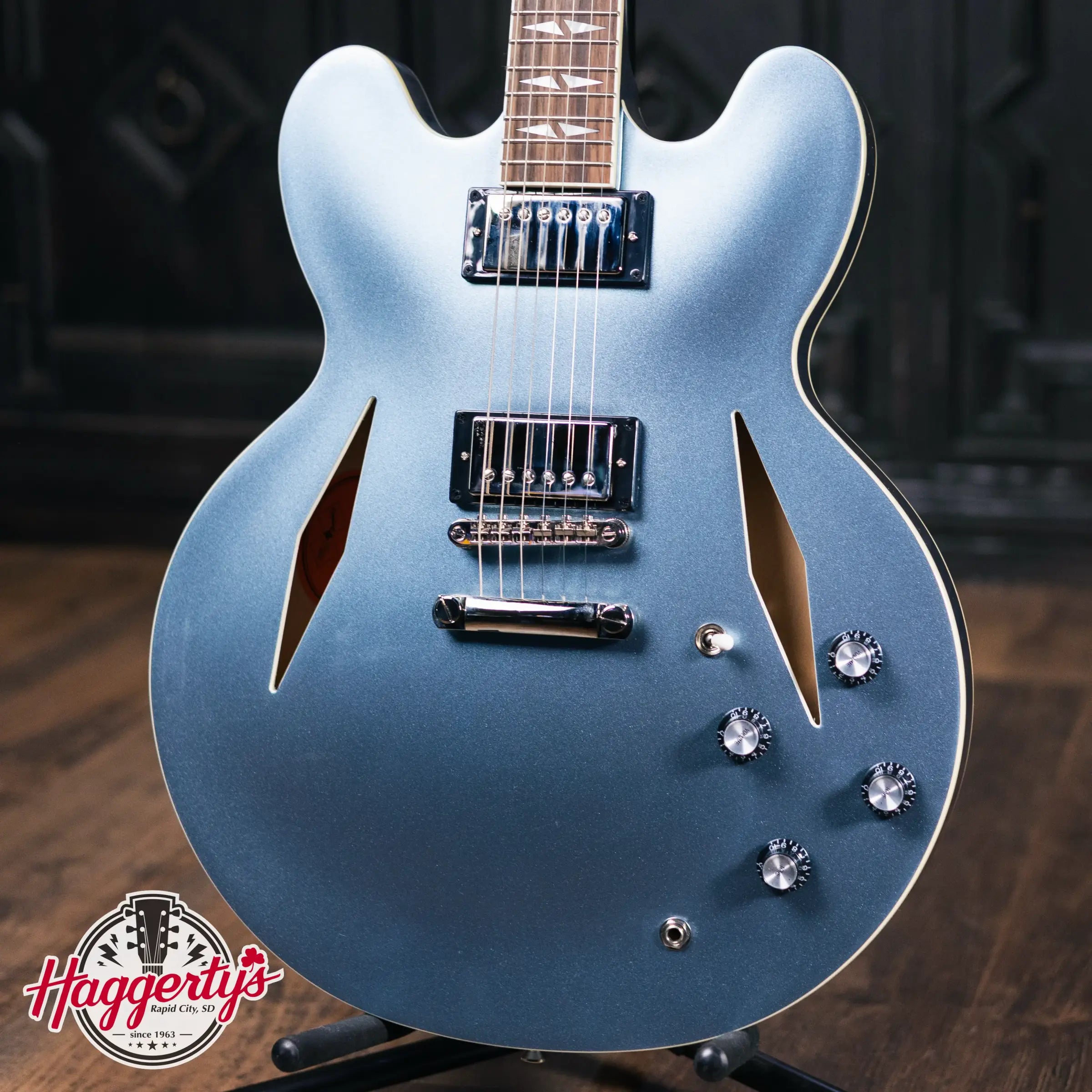 Epiphone Dave Grohl DG-335 Semi-Hollow - Pelham Blue with Harshell Case