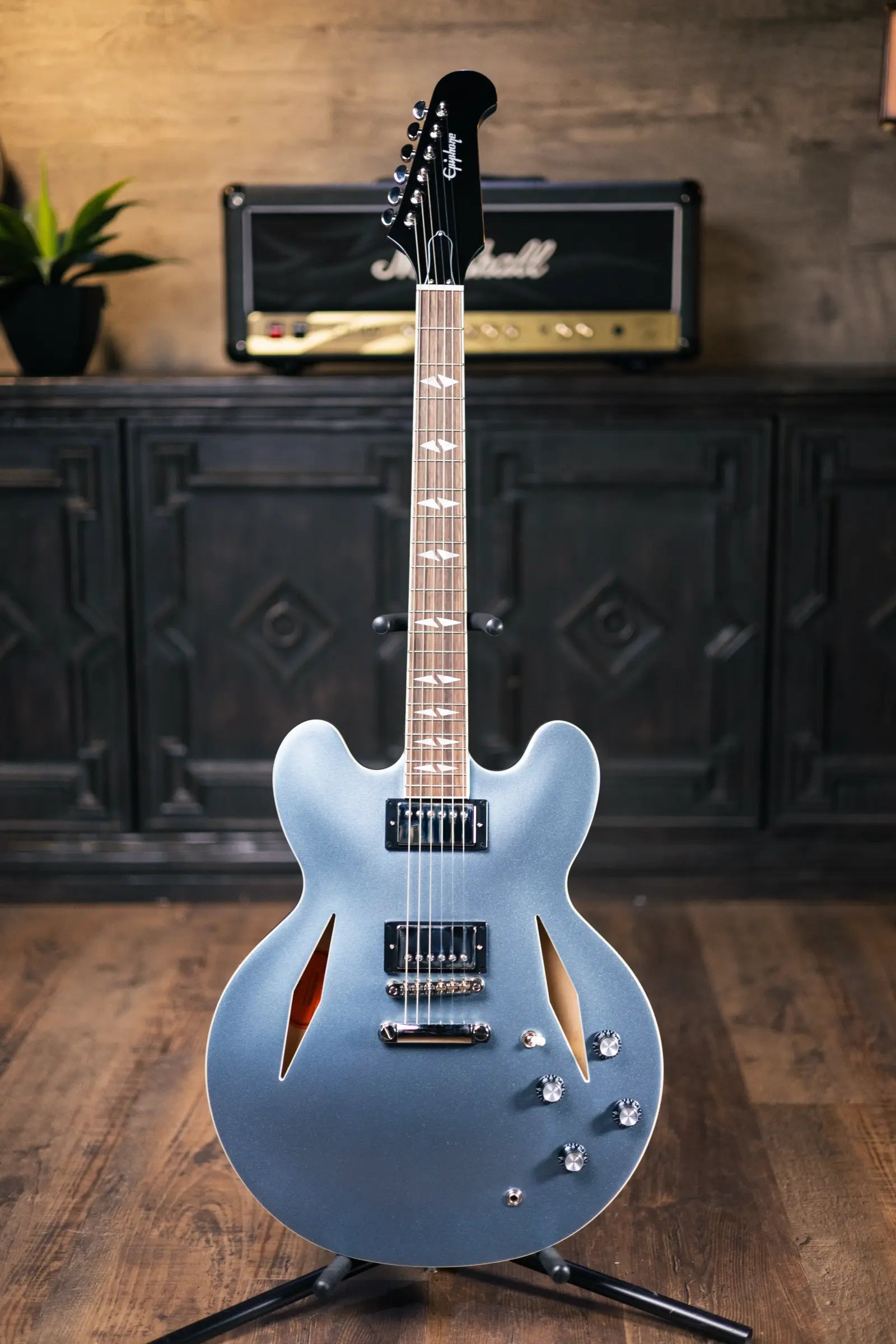 Epiphone Dave Grohl DG-335 Semi-Hollow - Pelham Blue with Harshell Case