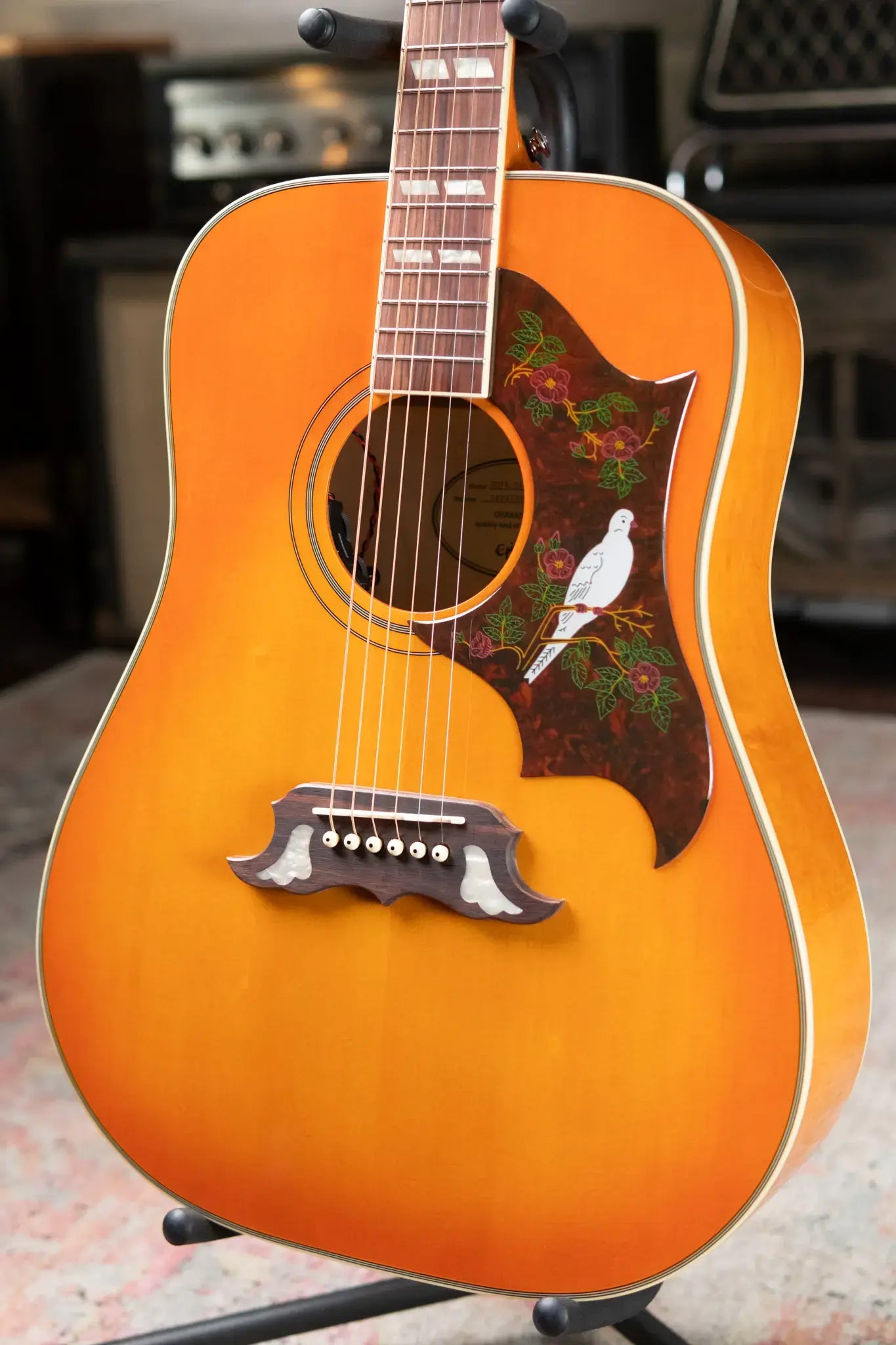 Epiphone Dove Studio Solid Top Acoustic/Electric Guitar - Violinburst