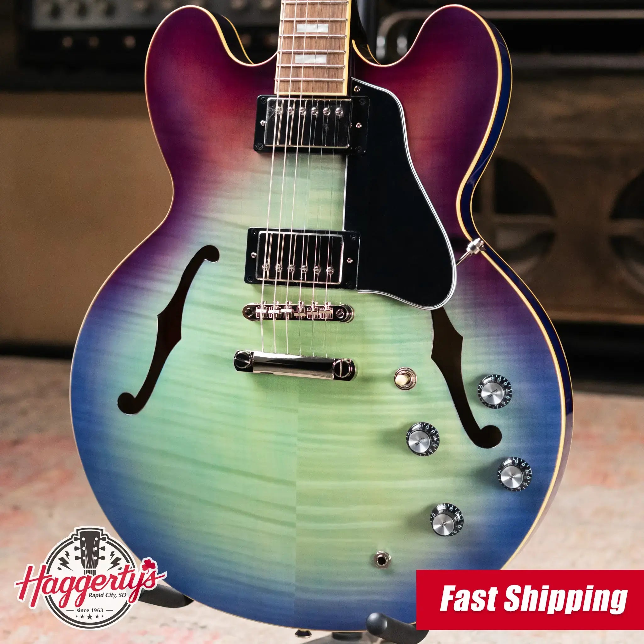 Epiphone ES-335 Figured Semi-Hollow Electric Guitar - Blueberry Burst