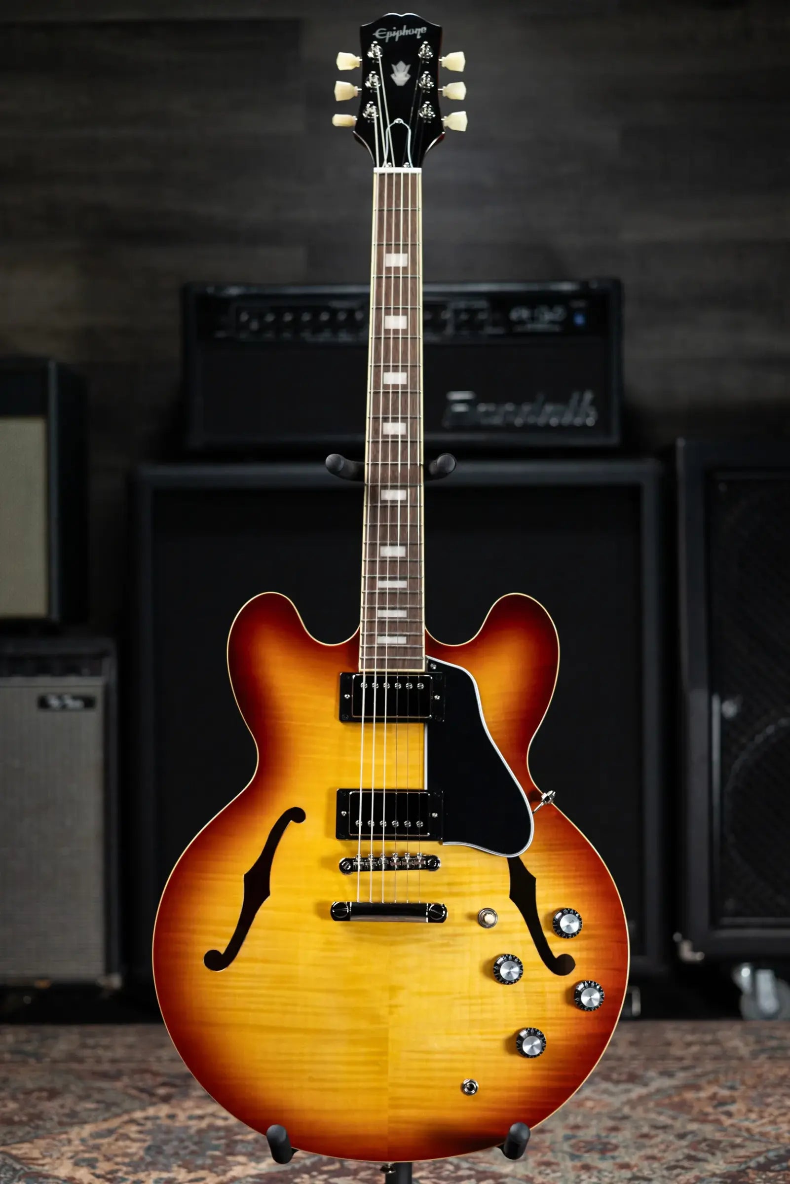 Epiphone ES-335 Figured Semi-Hollow Electric Guitar - Raspberry Tea Burst