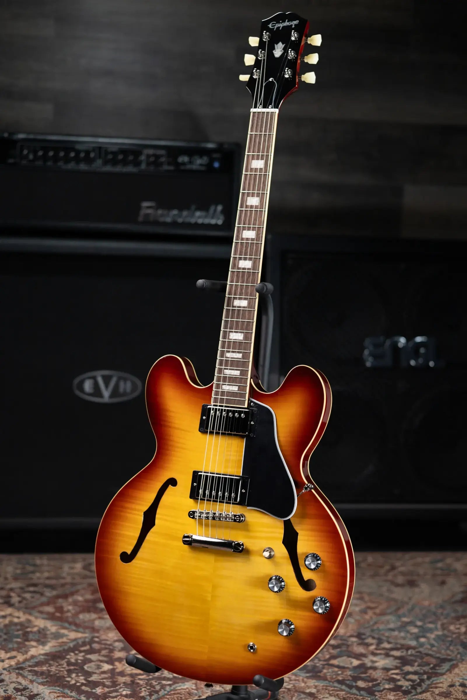 Epiphone ES-335 Figured Semi-Hollow Electric Guitar - Raspberry Tea Burst
