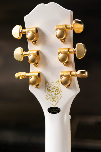 Epiphone Emily Wolfe "White Wolf" Sheraton - Aged Bone White with EpiLite Case