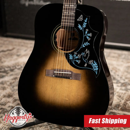 Epiphone Eric Church Signature Hummingbird Dark Studio Acoustic/Electric Guitar - Cobra Burst with Hardshell Case