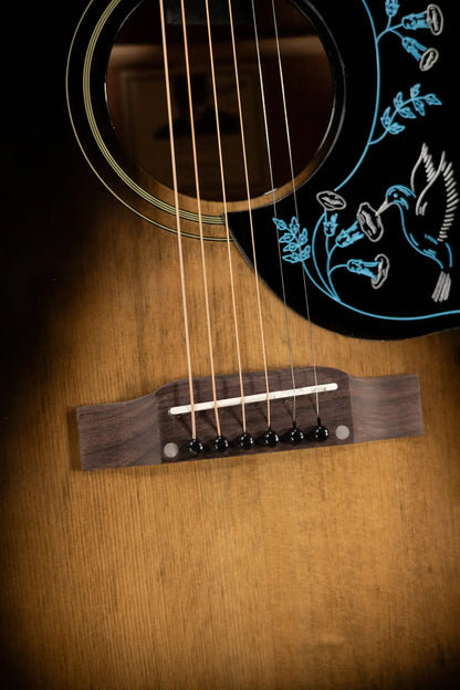 Epiphone Eric Church Signature Hummingbird Dark Studio Acoustic/Electric Guitar - Cobra Burst with Hardshell Case