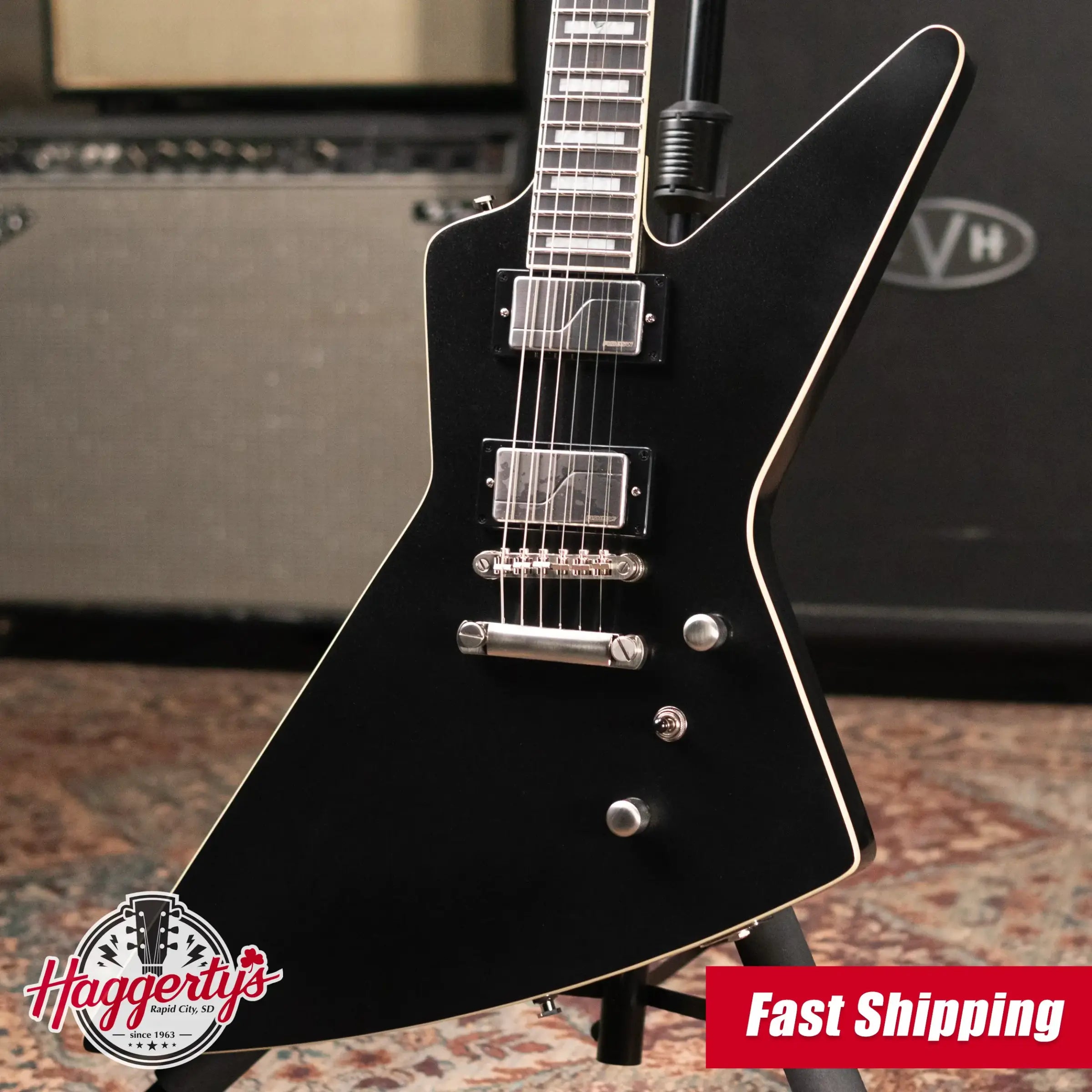 Epiphone Extura Prophecy Electric Guitar - Aged Jet Black Metallic with Gig Bag