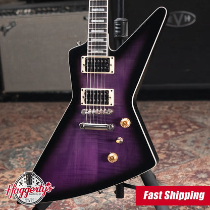 Epiphone Extura Prophecy Electric Guitar Purple Tiger Burst with Hardshell Case - Used