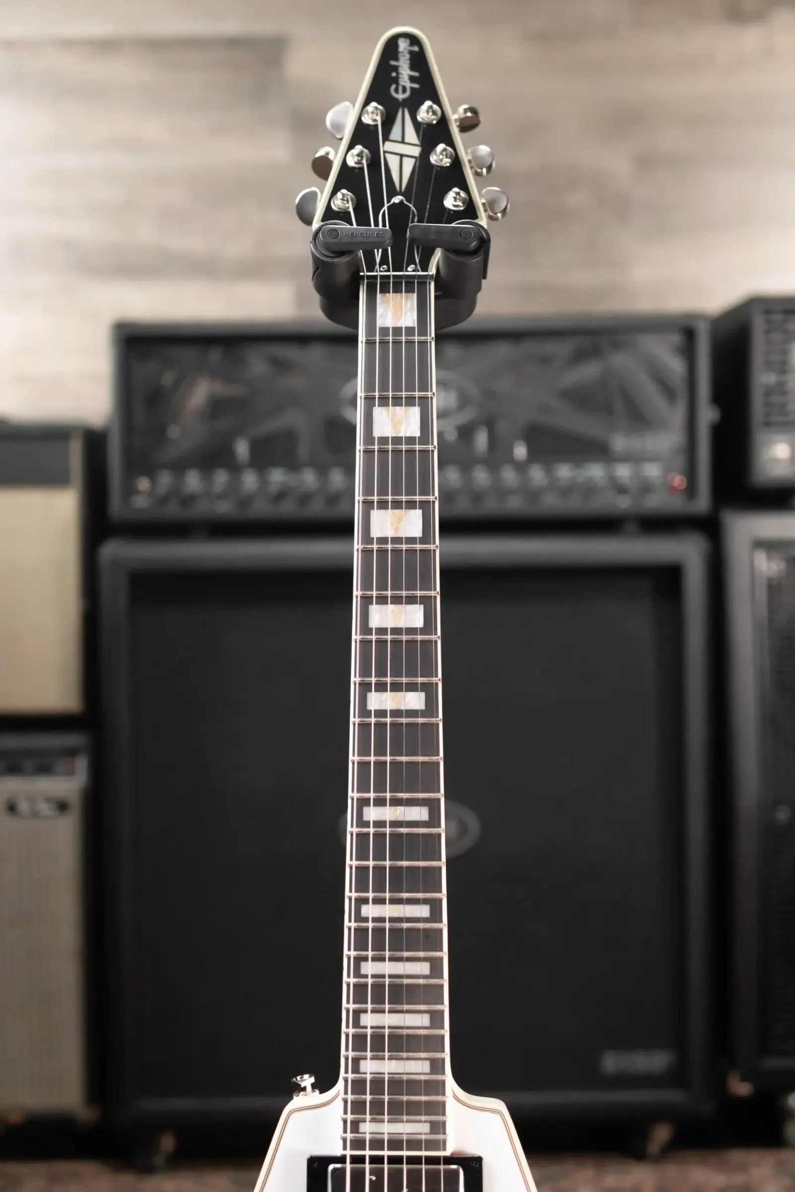 Epiphone Flying V Prophecy Electric Guitar - Aged White Tiger Burst with Gig Bag