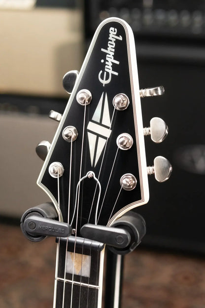 Epiphone Flying V Prophecy Electric Guitar - Aged White Tiger Burst with Gig Bag