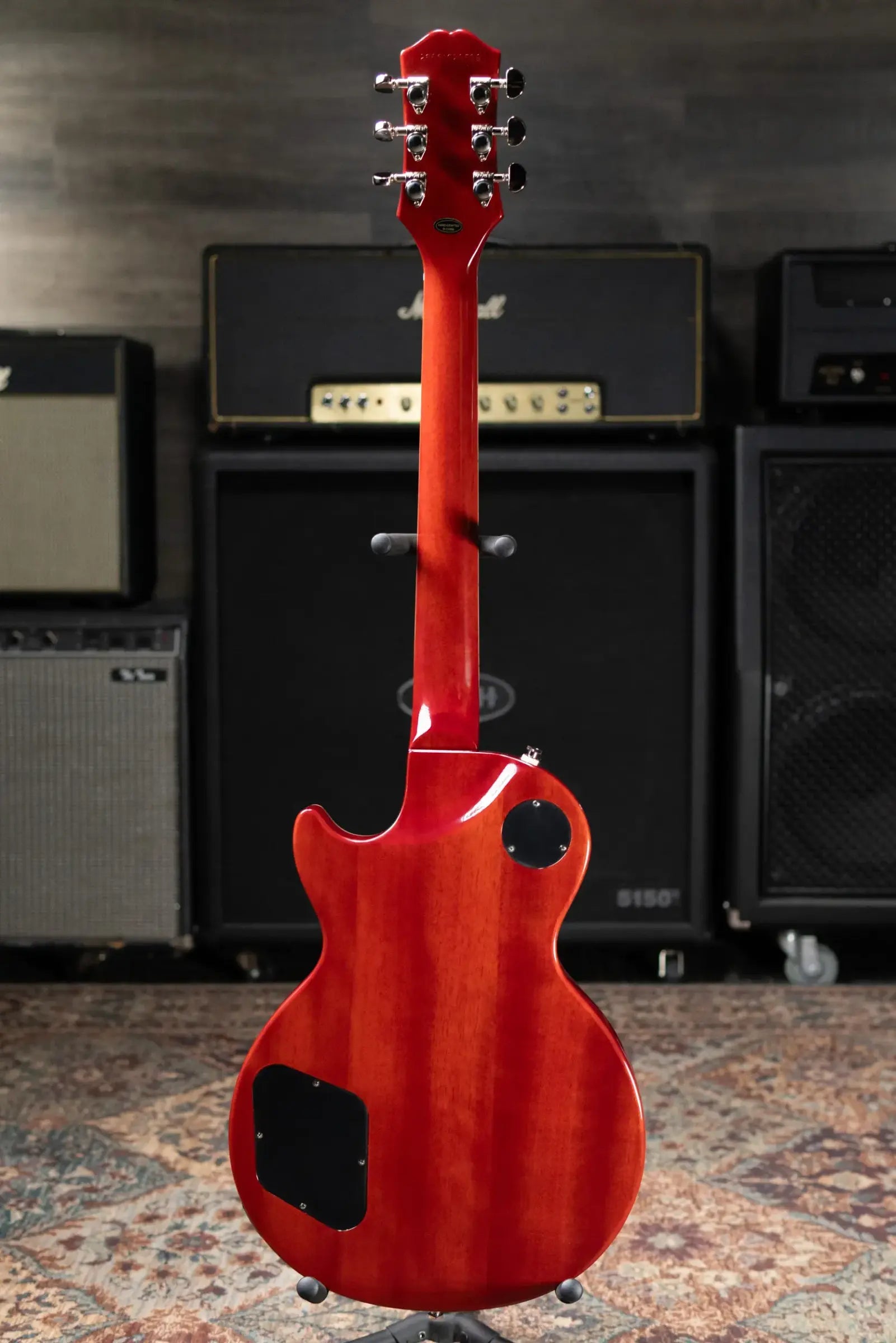 Epiphone Futura Les Paul Custom AAAA Figured Electric Guitar - Rally Red with Gig Bag
