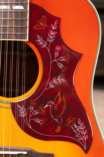 Epiphone Hummingbird 12-String All Solid Acoustic/Electric Guitar - Aged Cherry Sunburst Gloss