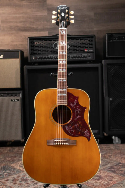 Epiphone Hummingbird Dreadnought Acoustic/Electric Guitar - Aged Natural Antique Gloss