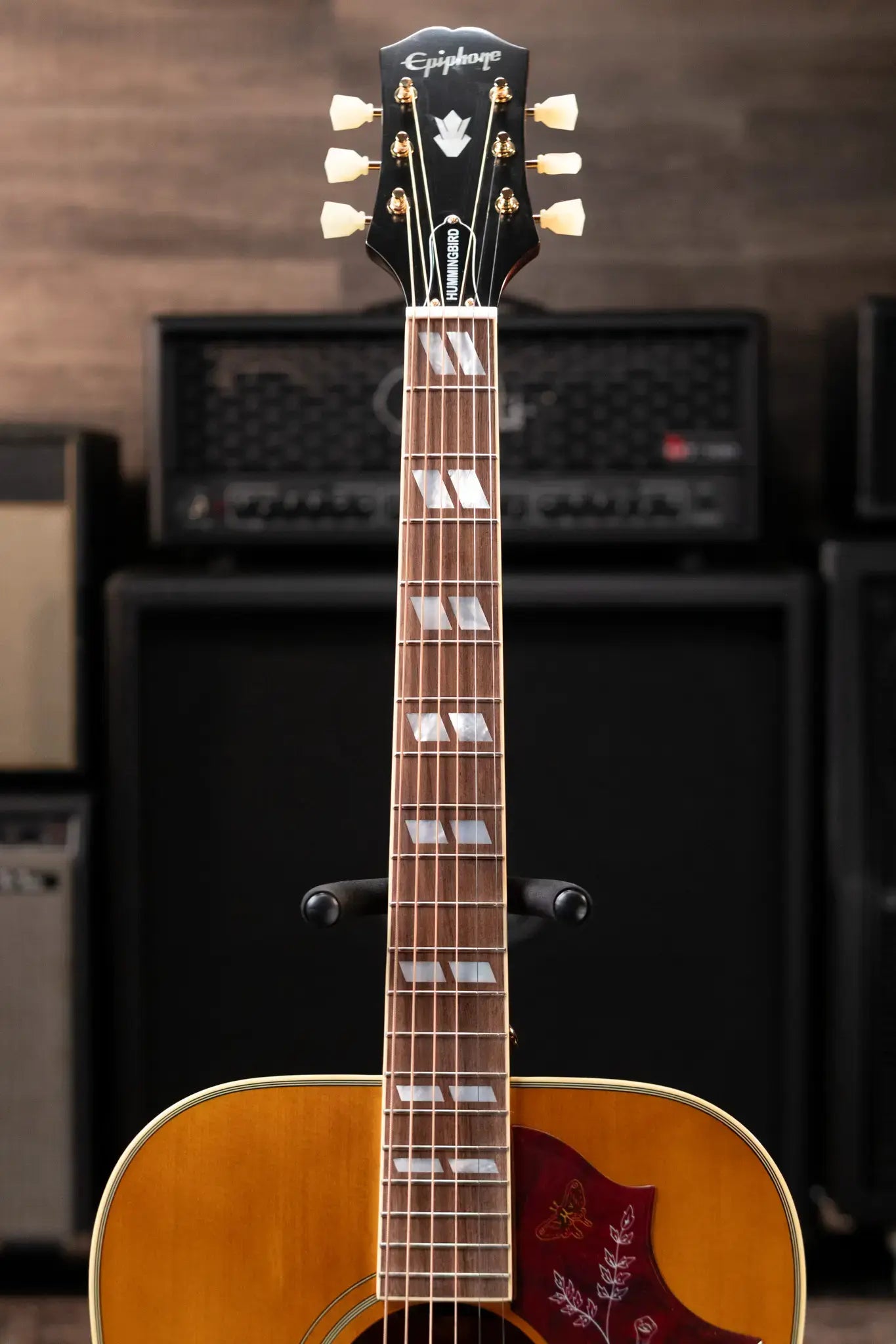 Epiphone Hummingbird Dreadnought Acoustic/Electric Guitar - Aged Natural Antique Gloss