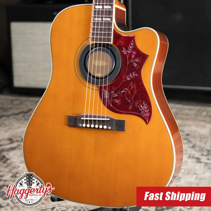 Epiphone Hummingbird Standard EC Acoustic/Electric Guitar - Natural with Gig Bag