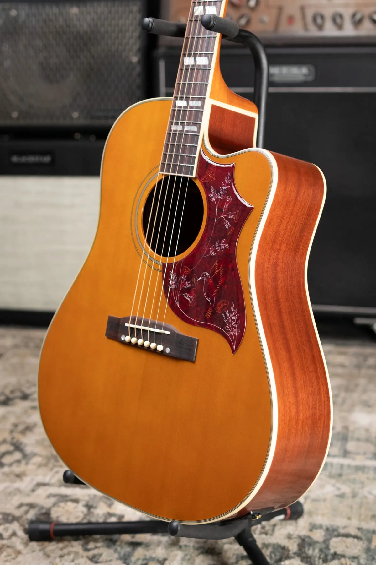 Epiphone Hummingbird Standard EC Acoustic/Electric Guitar - Natural with Gig Bag