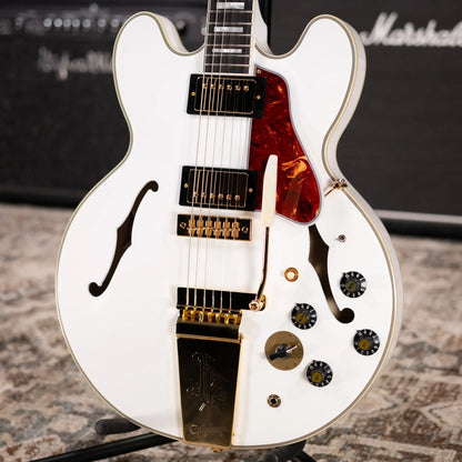 Epiphone IGC Alex Lifeson Signature 1976 ES-355 Reissue Semi-Hollow Electric Guitar - Alpine White with Hardshell Case