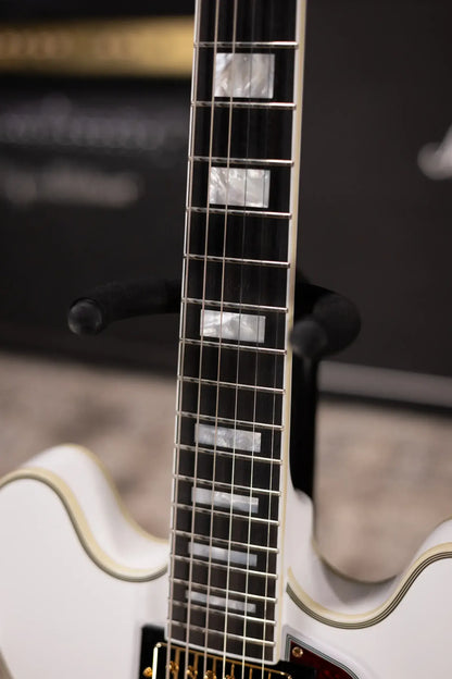 Epiphone IGC Alex Lifeson Signature 1976 ES-355 Reissue Semi-Hollow Electric Guitar - Alpine White with Hardshell Case