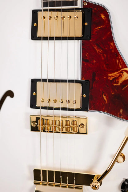 Epiphone IGC Alex Lifeson Signature 1976 ES-355 Reissue Semi-Hollow Electric Guitar - Alpine White with Hardshell Case