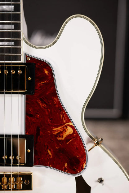 Epiphone IGC Alex Lifeson Signature 1976 ES-355 Reissue Semi-Hollow Electric Guitar - Alpine White with Hardshell Case