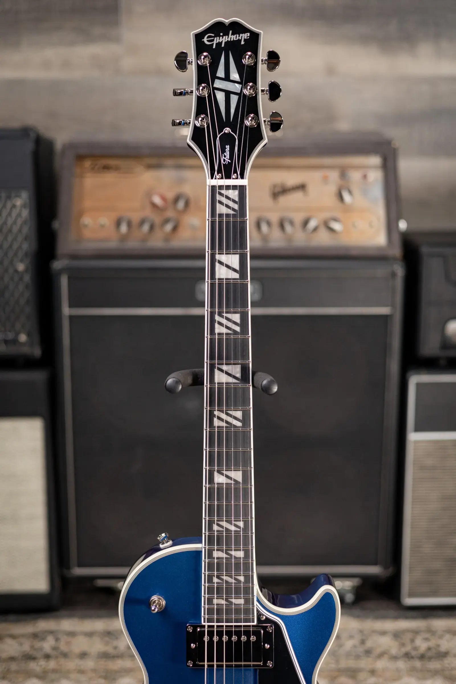 Epiphone Inspired By Gibson Futura Les Paul Custom Electric Guitar - Twilight Shift with Gig Bag