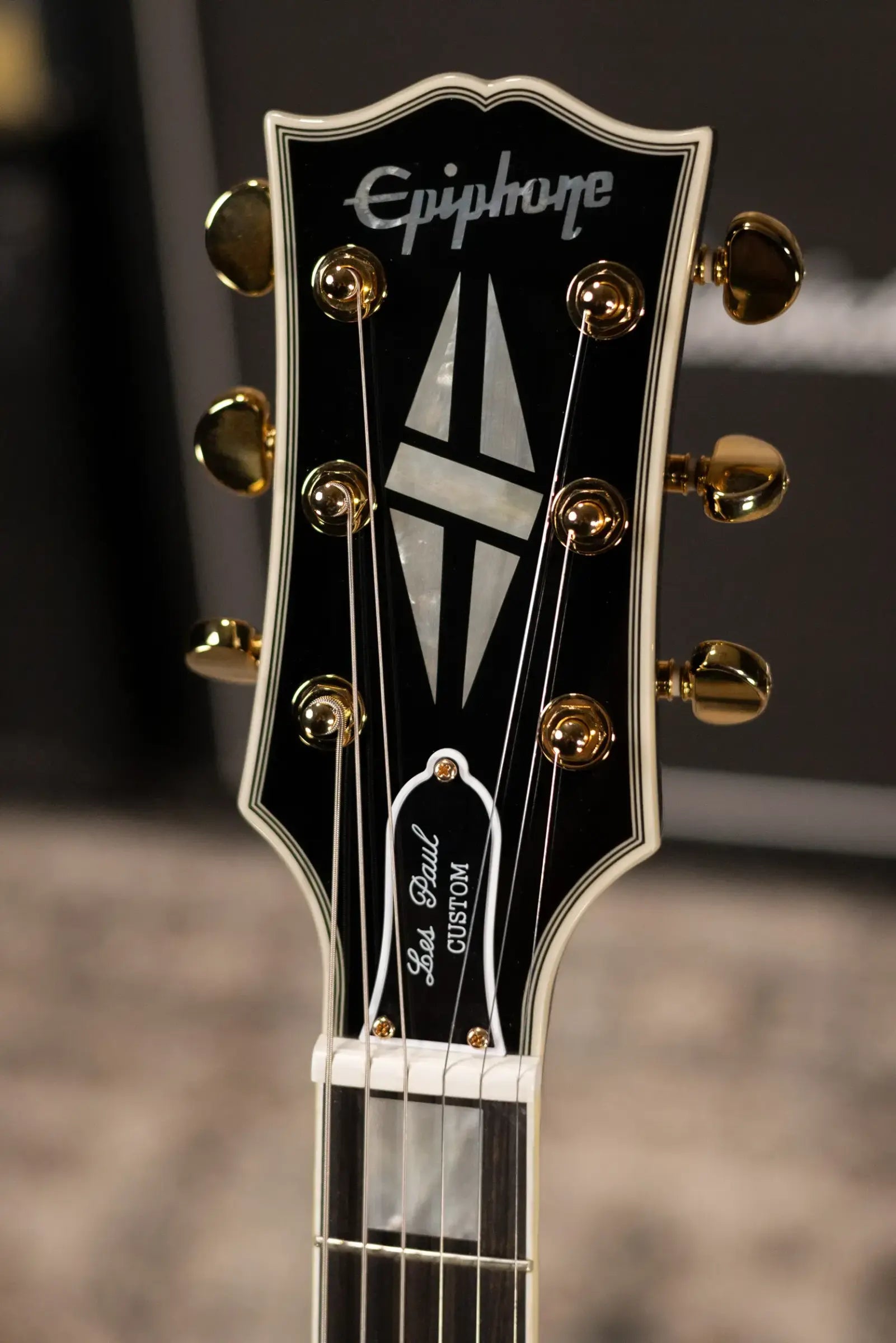 Epiphone Inspired By Gibson Les Paul Custom Electric Guitar - Ebony with Hardshell Case