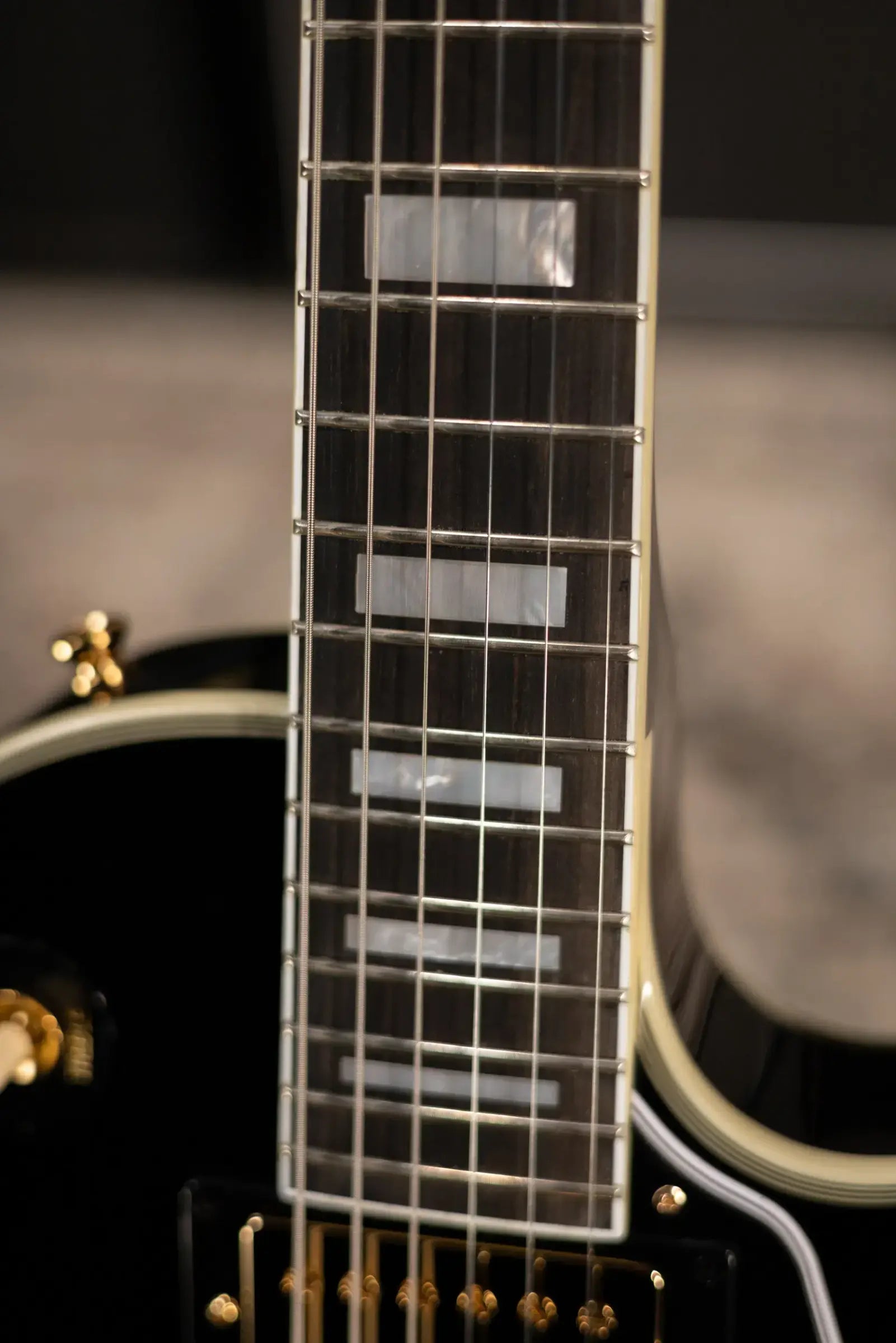 Epiphone Inspired By Gibson Les Paul Custom Electric Guitar - Ebony with Hardshell Case