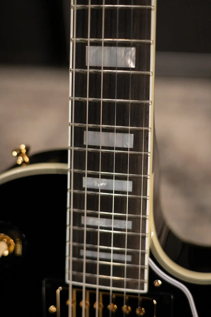 Epiphone Inspired By Gibson Les Paul Custom Electric Guitar - Ebony with Hardshell Case