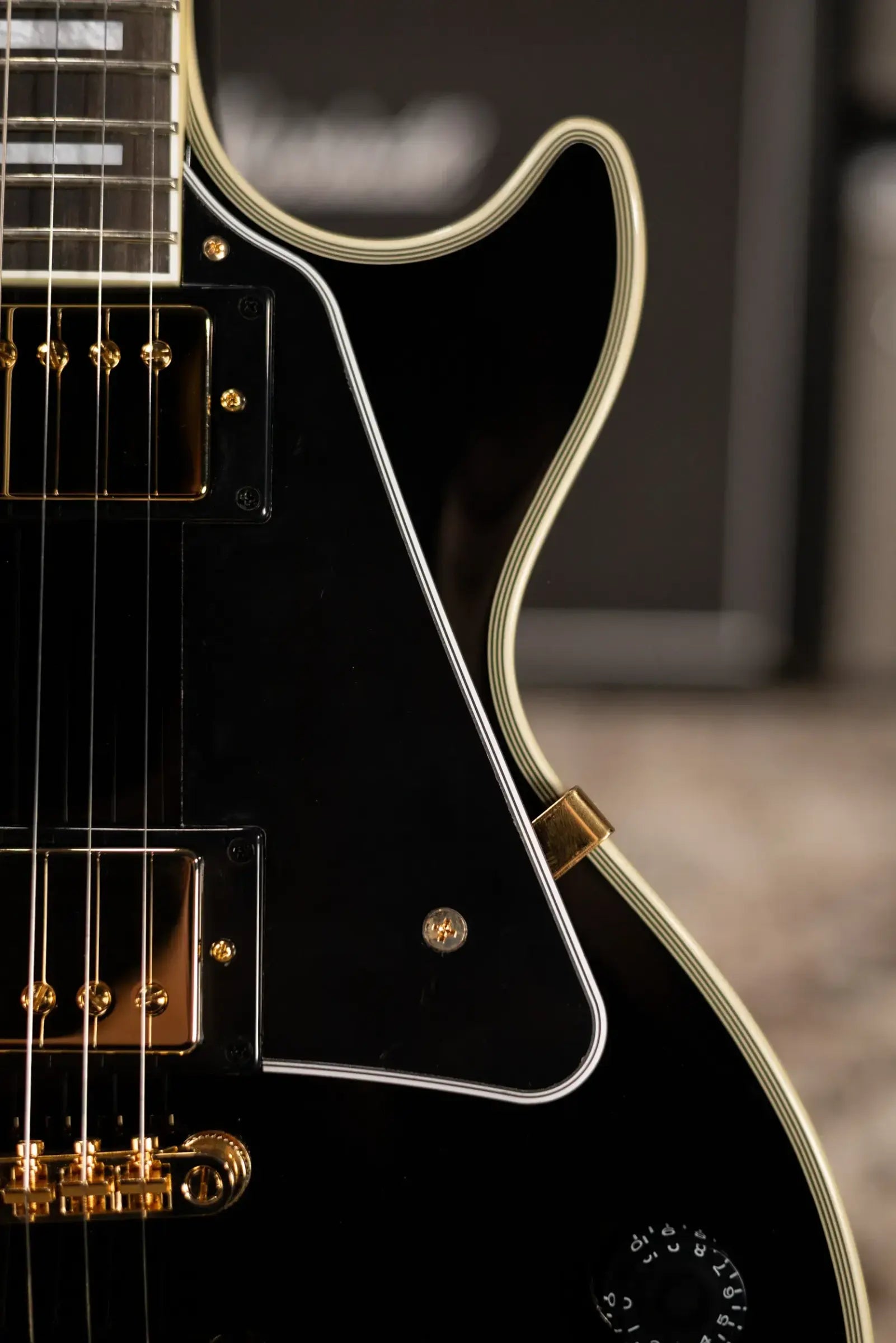 Epiphone Inspired By Gibson Les Paul Custom Electric Guitar - Ebony with Hardshell Case