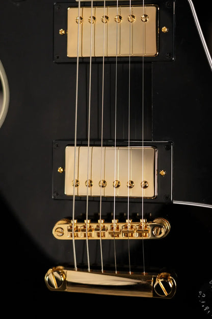 Epiphone Inspired By Gibson Les Paul Custom Electric Guitar - Ebony with Hardshell Case