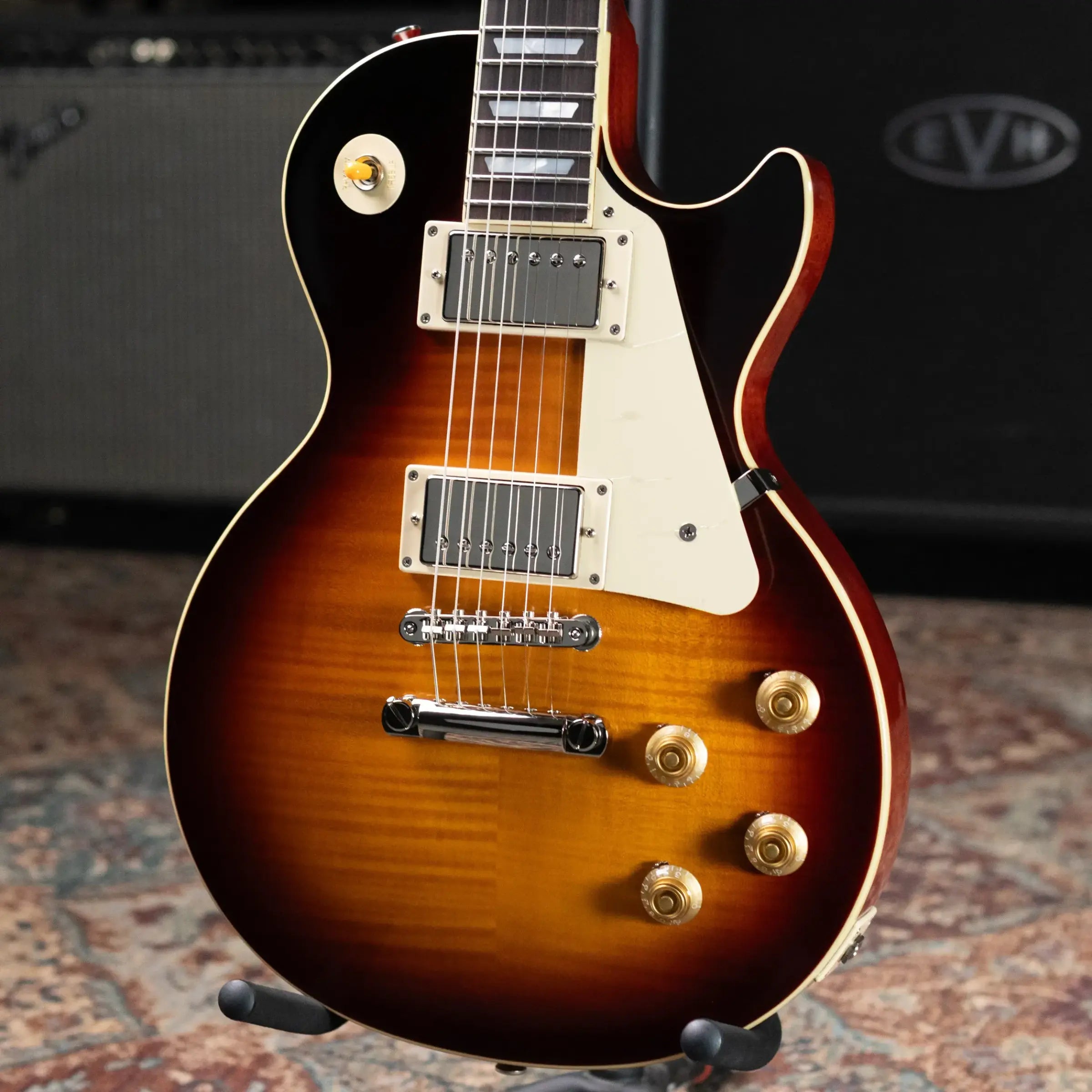 Epiphone Inspired by Gibson 1959 Les Paul Standard Reissue Electric Guitar - Washed Bourbon Burst with Hardshell Case