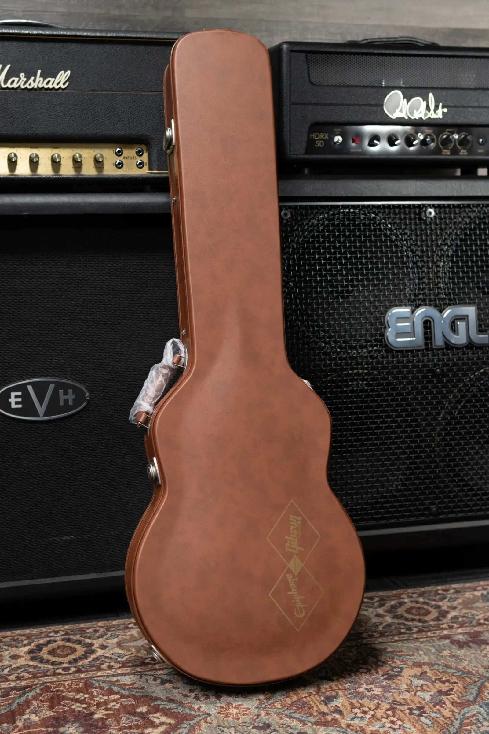 Epiphone Inspired by Gibson 1959 Les Paul Standard Reissue Electric Guitar - Washed Bourbon Burst with Hardshell Case