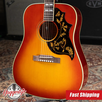 Epiphone Inspired by Gibson 1960 Hummingbird Reissue Acoustic/Electric Guitar - Heritage Cherry Sunburst with Hardshell Case
