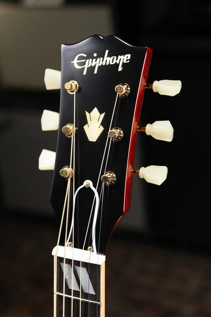 Epiphone Inspired by Gibson 1960 Hummingbird Reissue Acoustic/Electric Guitar - Heritage Cherry Sunburst with Hardshell Case