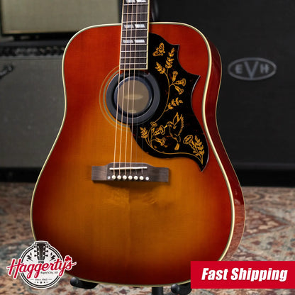 Epiphone Inspired by Gibson 1960 Hummingbird Reissue Acoustic/Electric Guitar - Heritage Cherry Sunburst with Hardshell Case